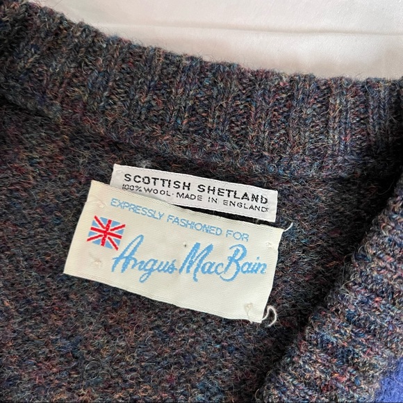 Vintage Scottish Wool Angus MacBain argyle sweater vest - Picture 5 of 9